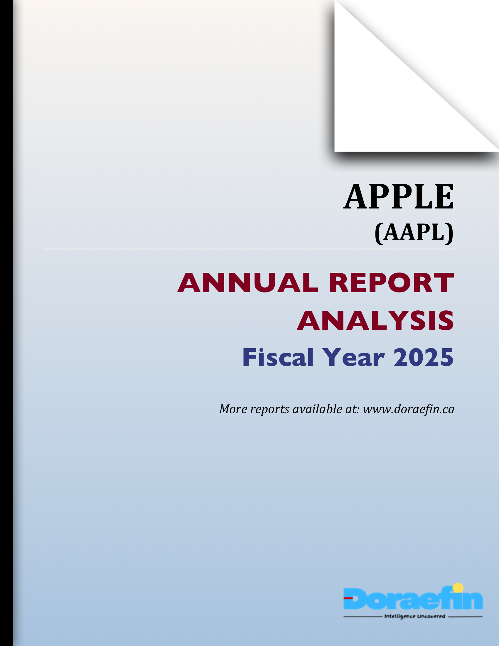 Apple, Annual analysis, FY2025