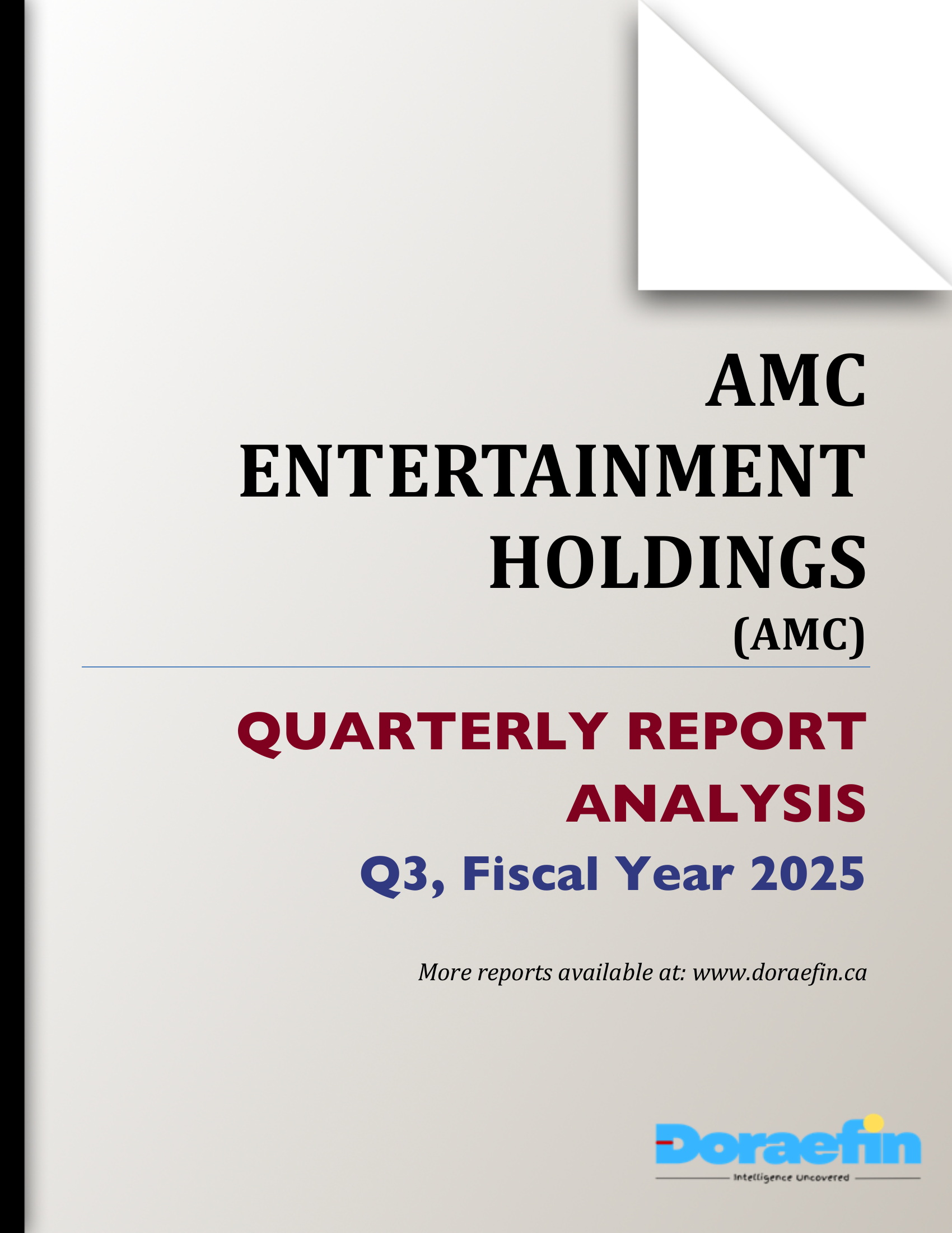 AMC ENTERTAINMENT HOLDINGS, Quarterly analysis, Q3FY2025