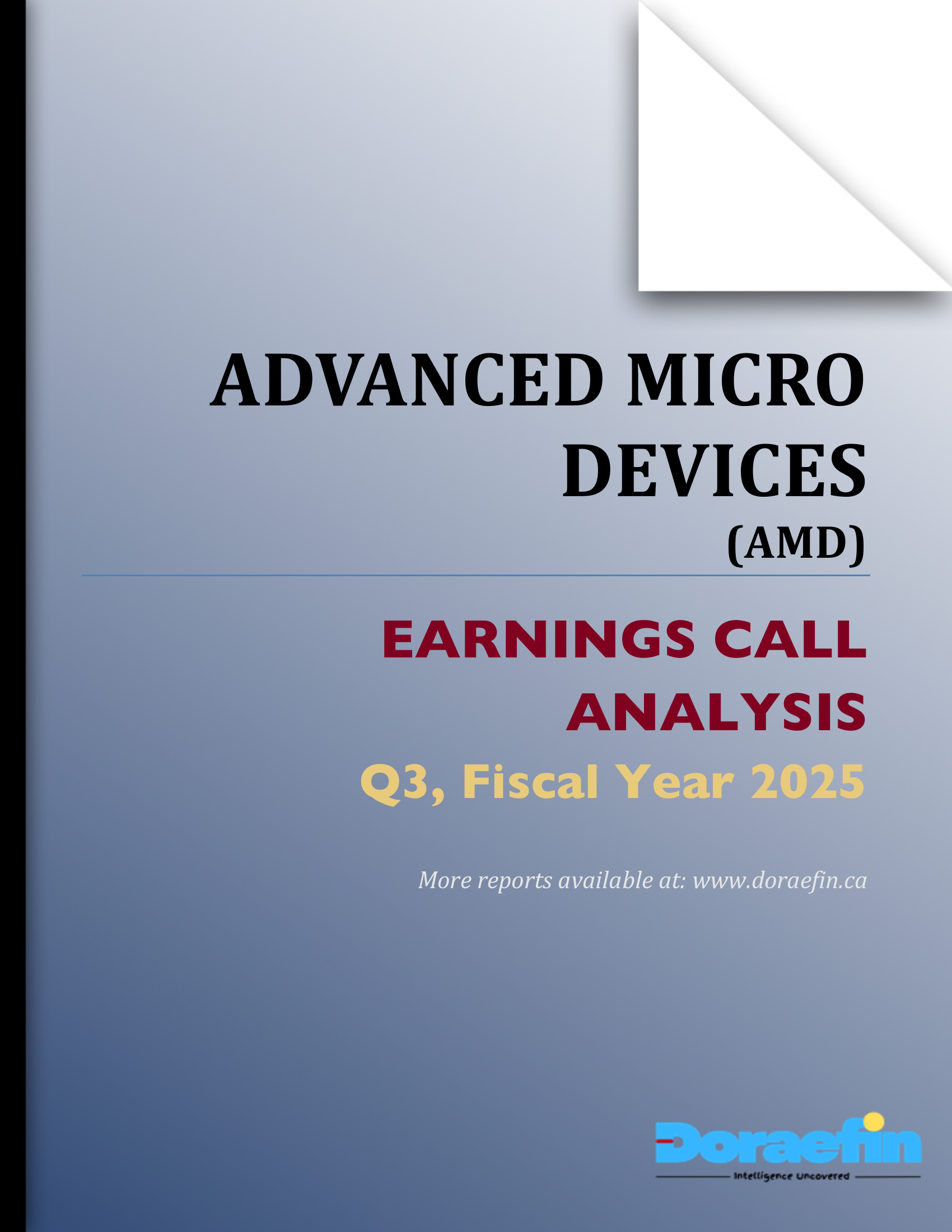 ADVANCED MICRO DEVICES, Earnings call analysis, Q3FY2025