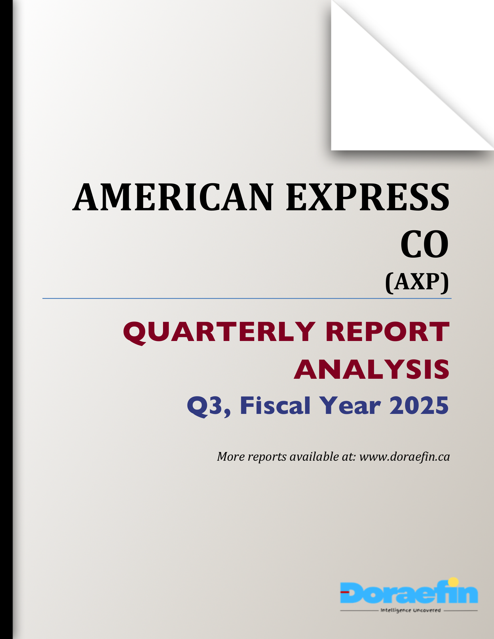 AMERICAN EXPRESS CO, Quarterly analysis, Q3FY2025