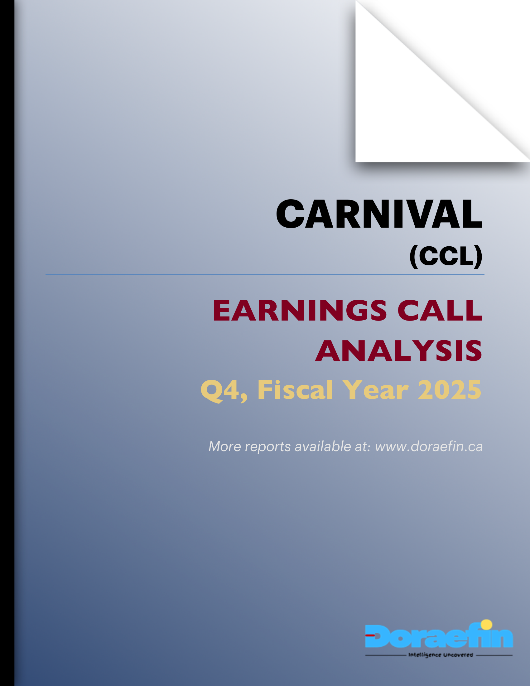 CARNIVAL, Earnings call analysis, Q4FY2025