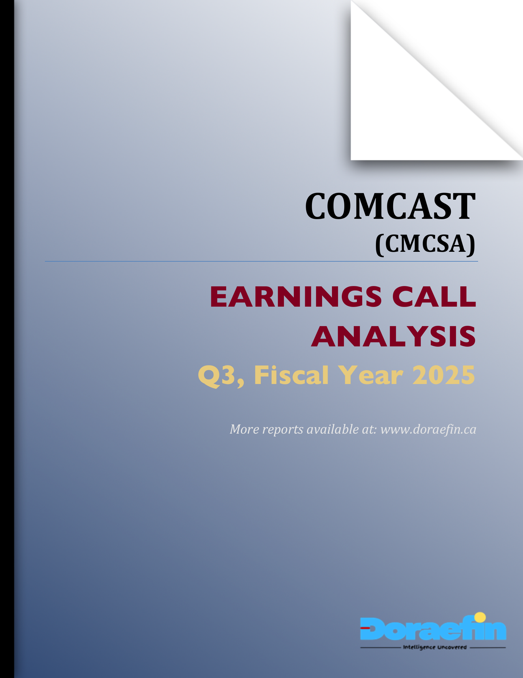 COMCAST, Earnings call analysis, Q3FY2025