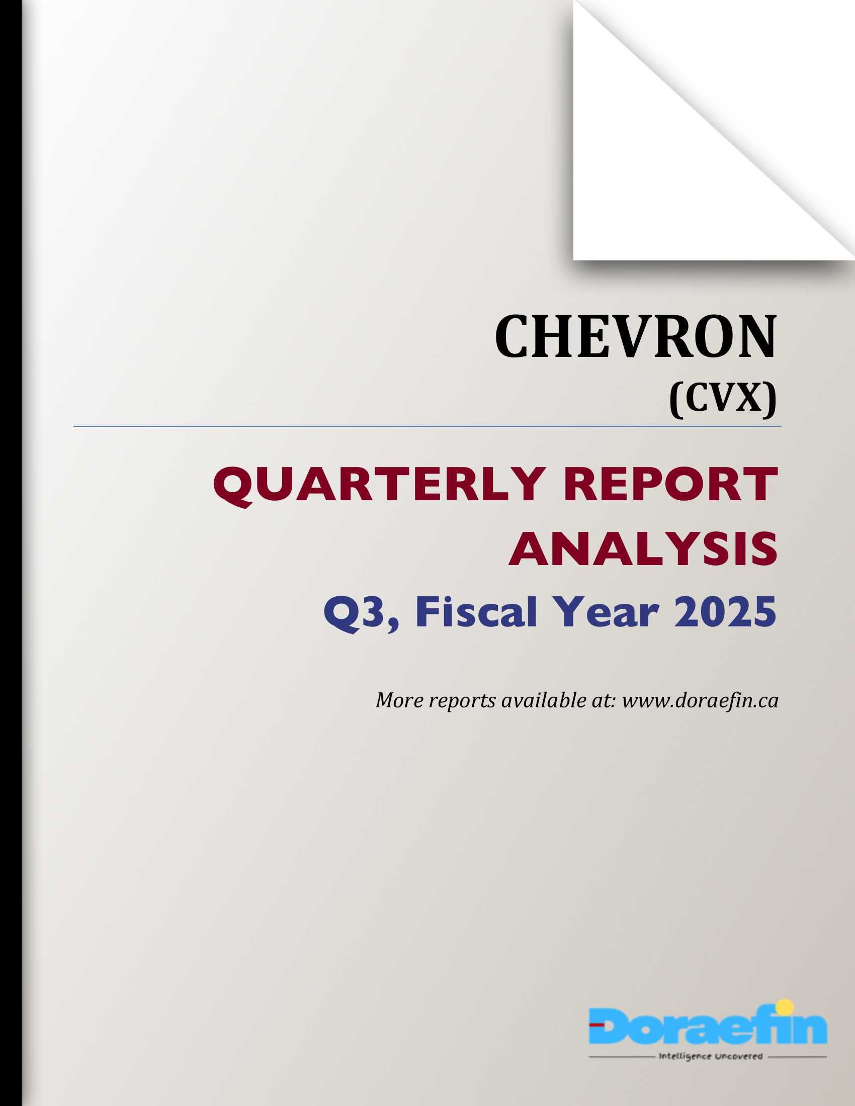 CHEVRON, Quarterly analysis, Q3FY2025