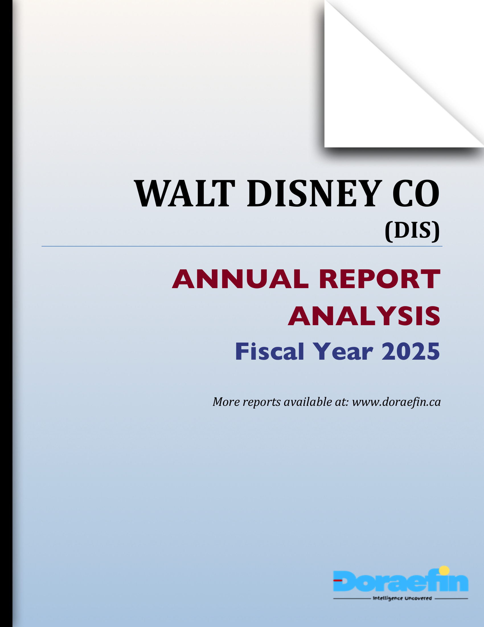 Walt Disney Co, Annual analysis, FY2025