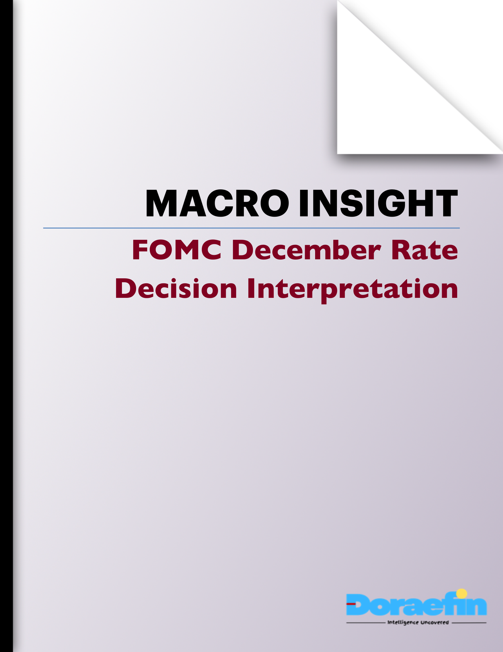 FOMC December Rate Decision Interpretation