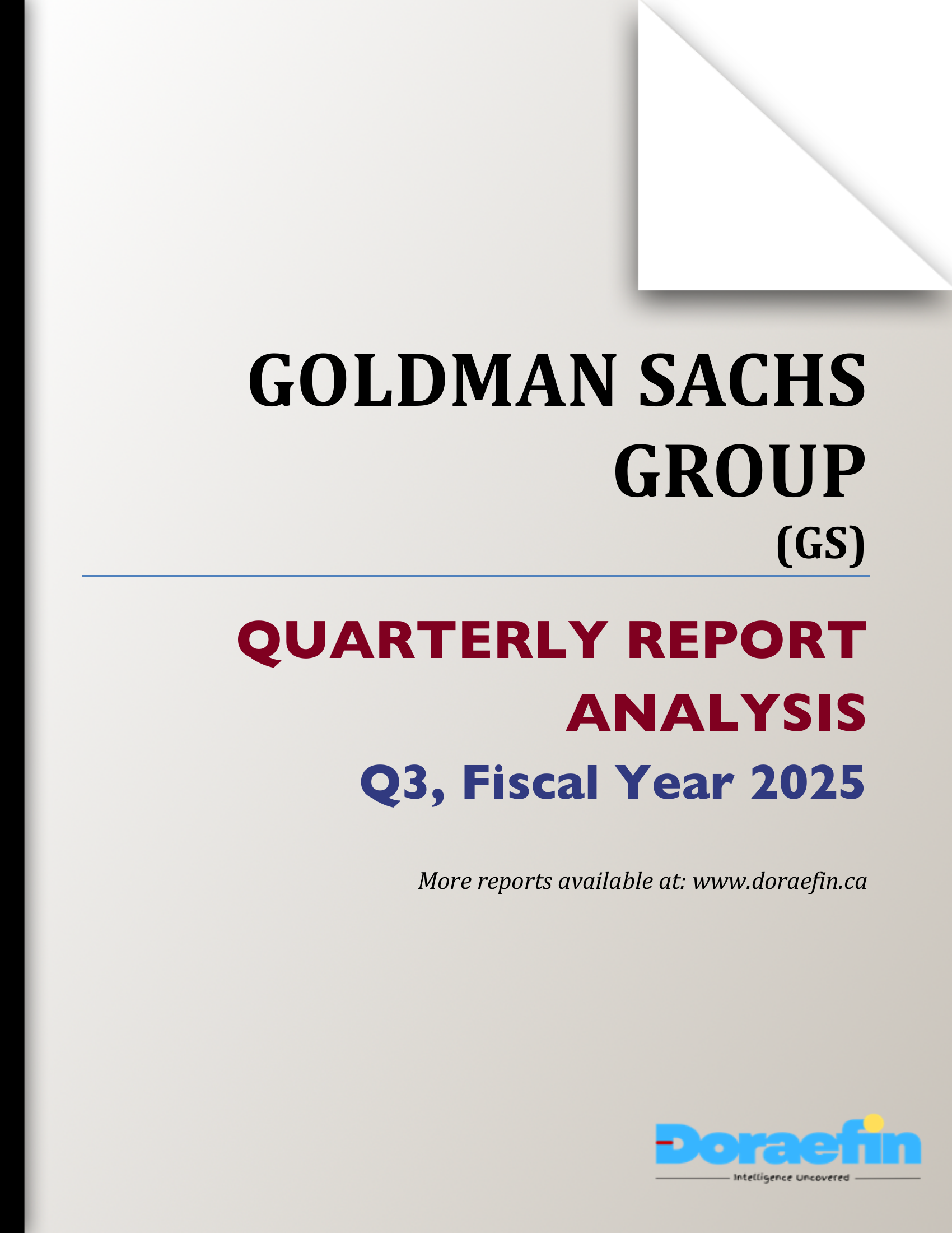 GOLDMAN SACHS GROUP, Quarterly analysis, Q3FY2025