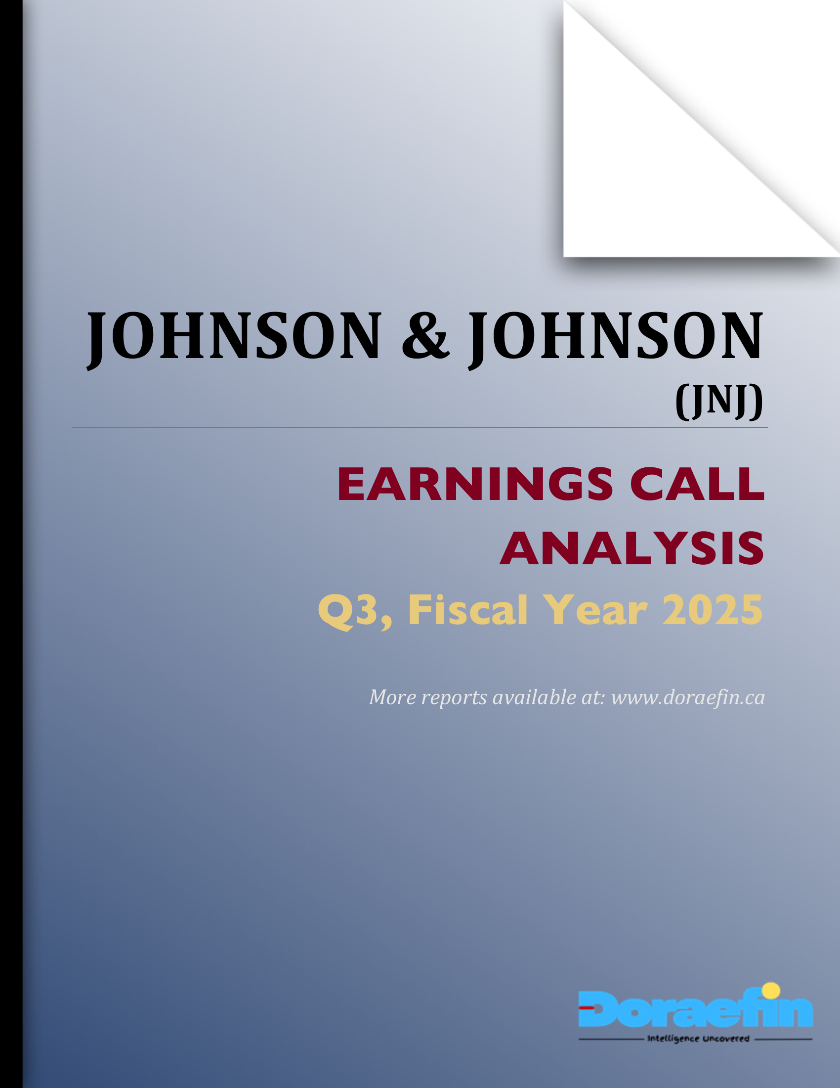 JOHNSON & JOHNSON, Earnings call analysis, Q3FY2025
