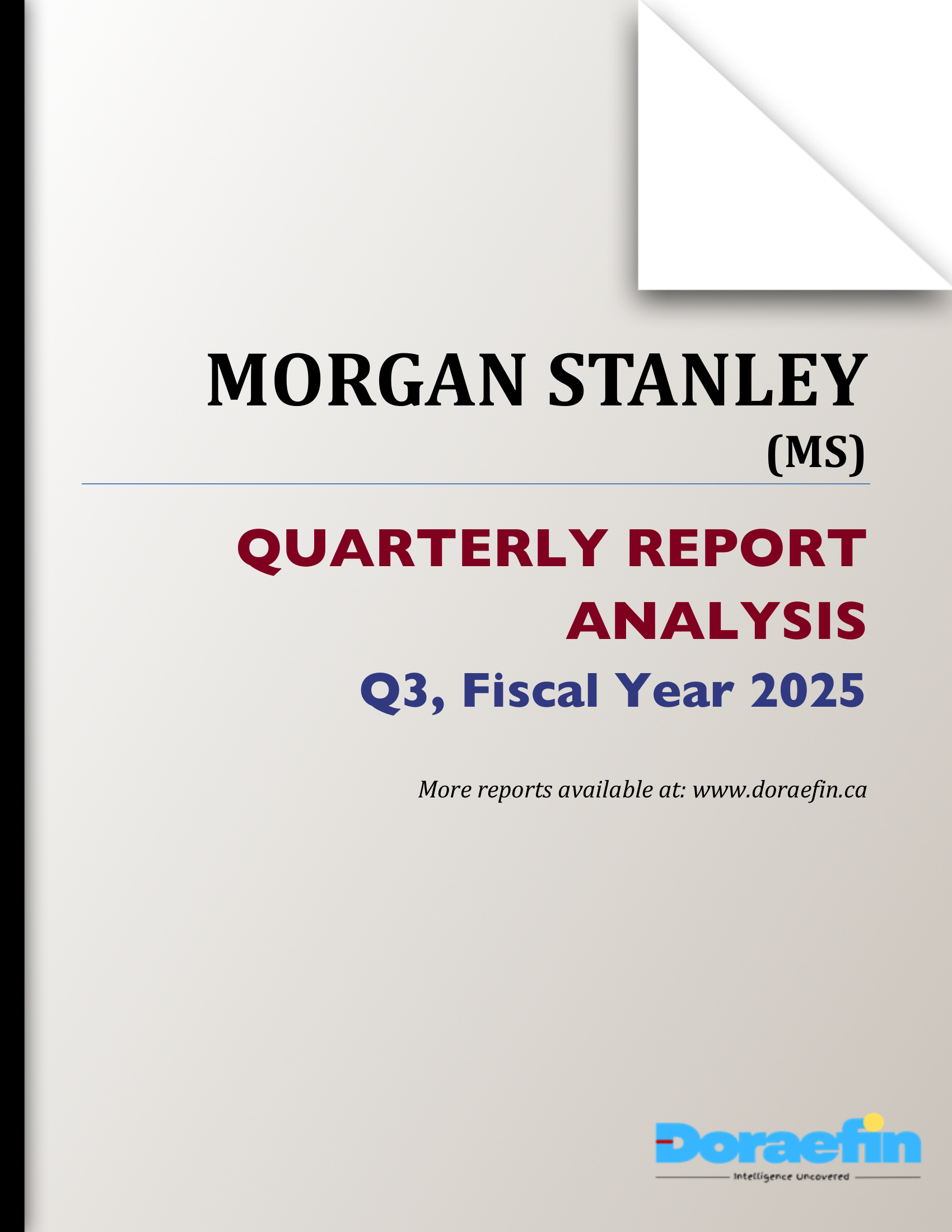 MORGAN STANLEY, Quarterly analysis, Q3FY2025