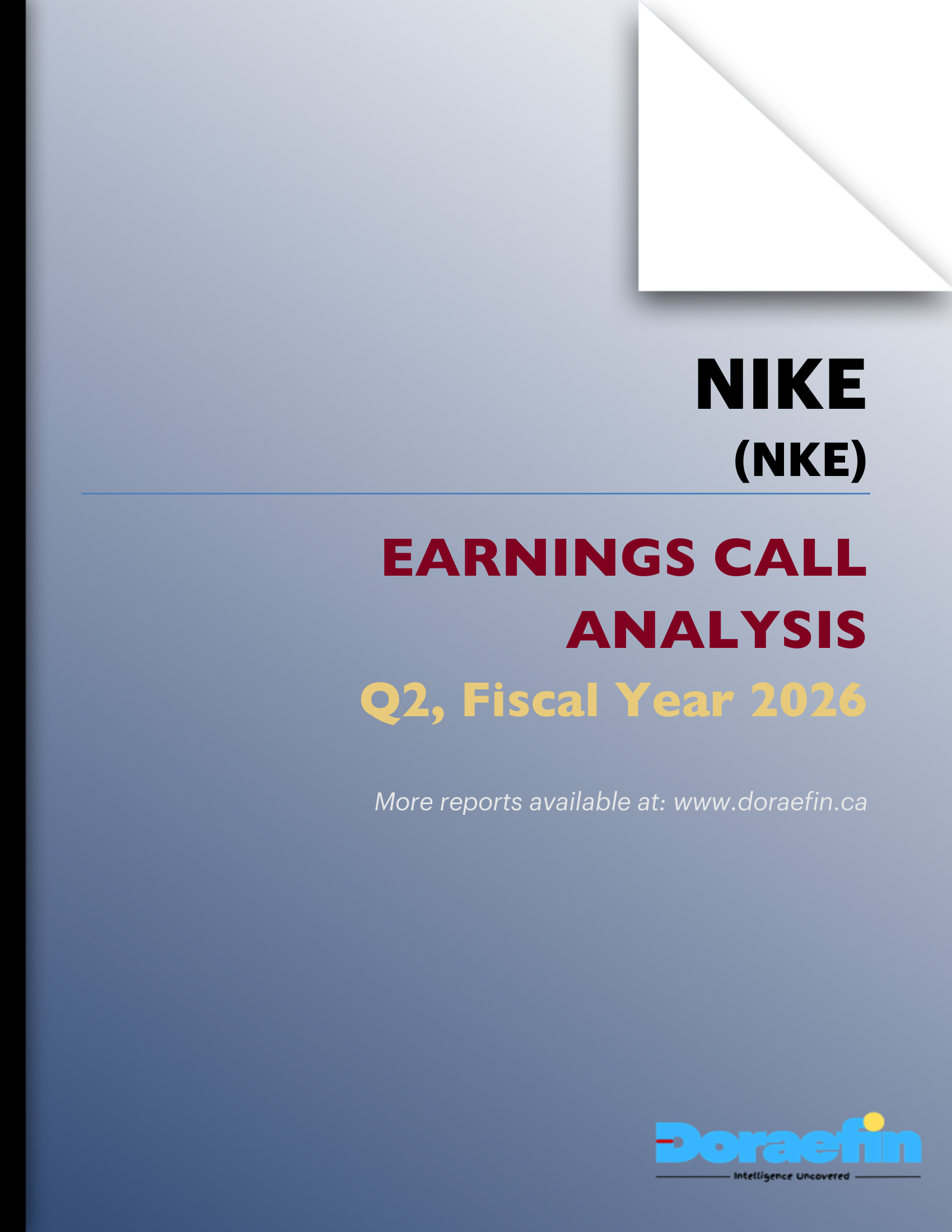 NIKE, Earnings call analysis, Q2FY2026