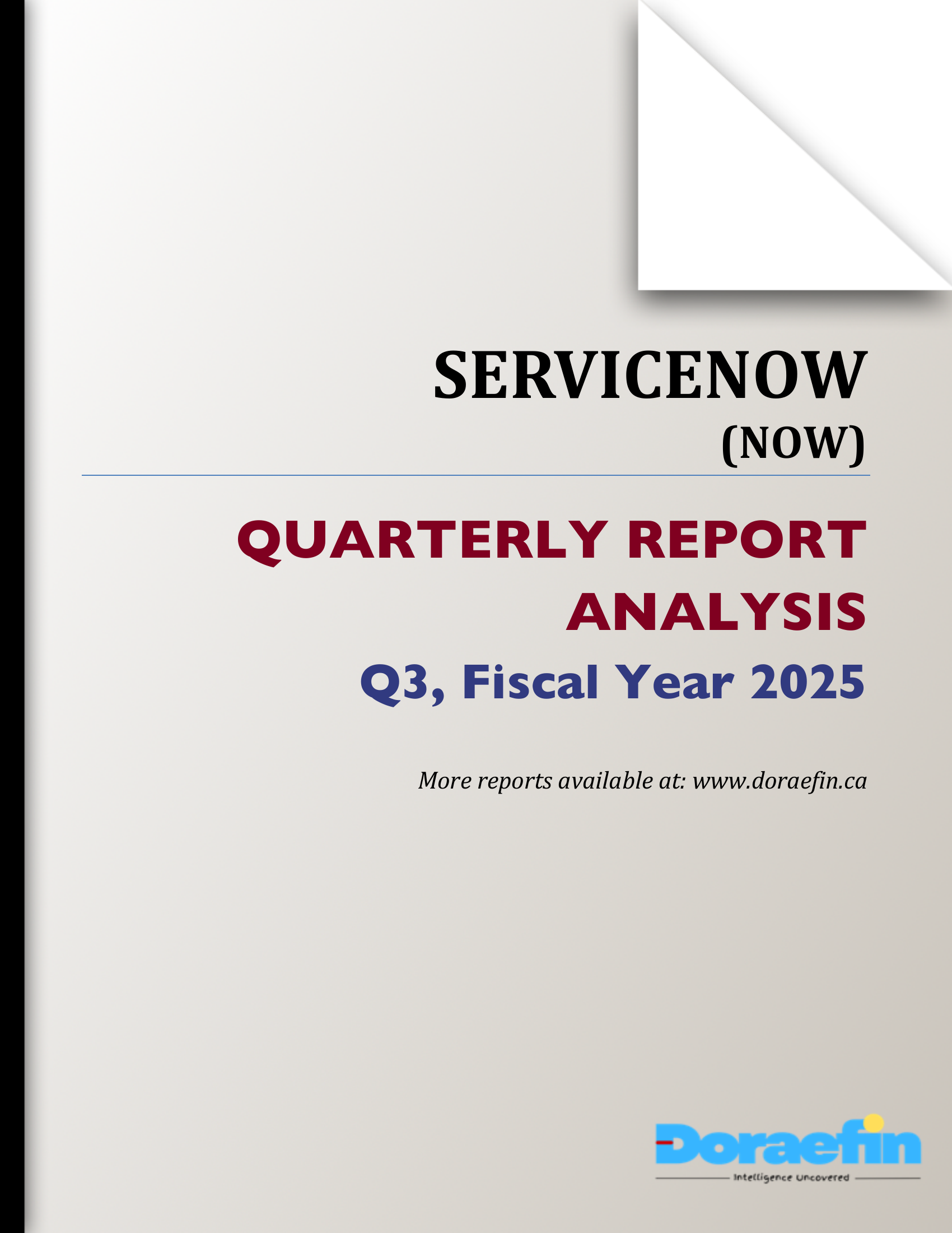 ServiceNow, Quarterly analysis, Q3FY2025