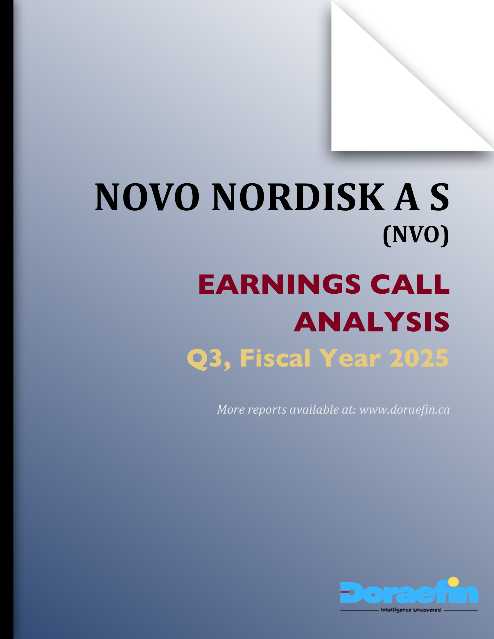 NOVO NORDISK A S, Earnings call analysis, Q3FY2025