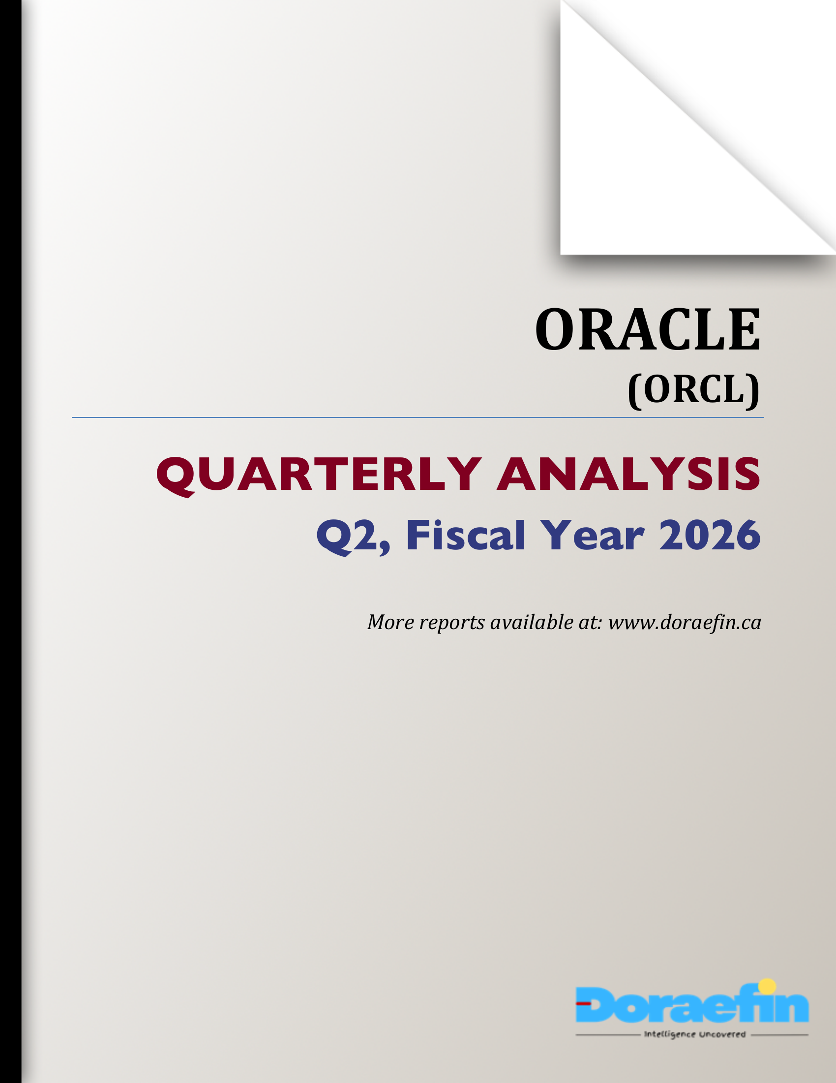 ORACLE, Quarterly analysis, Q2FY2026