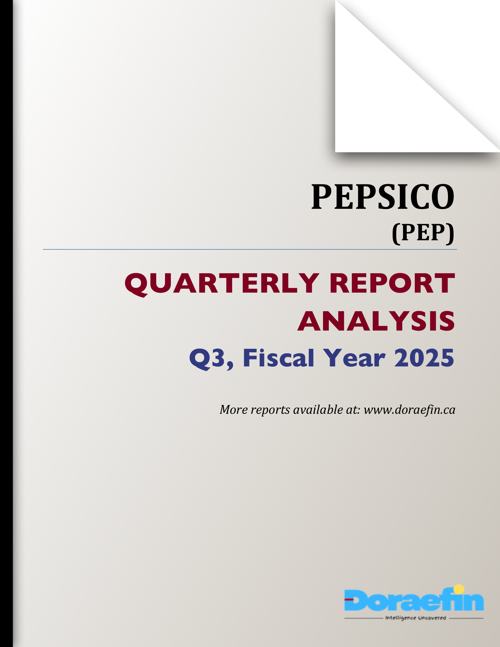 PEPSICO, Quarterly analysis, Q3FY2025