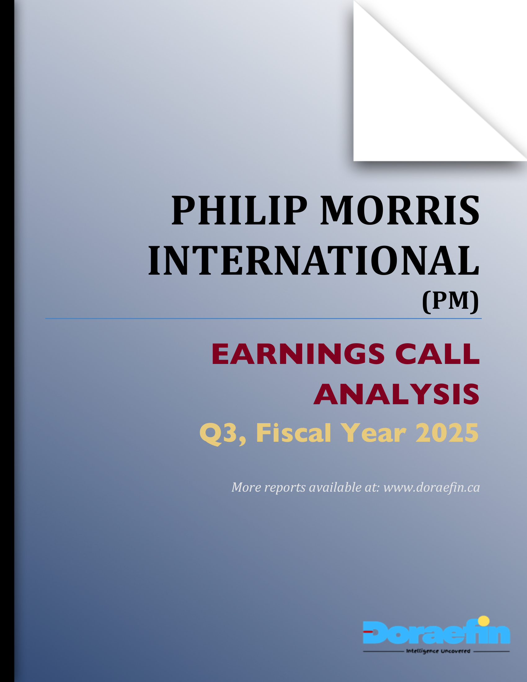 Philip Morris International, Earnings call analysis, Q3FY2025