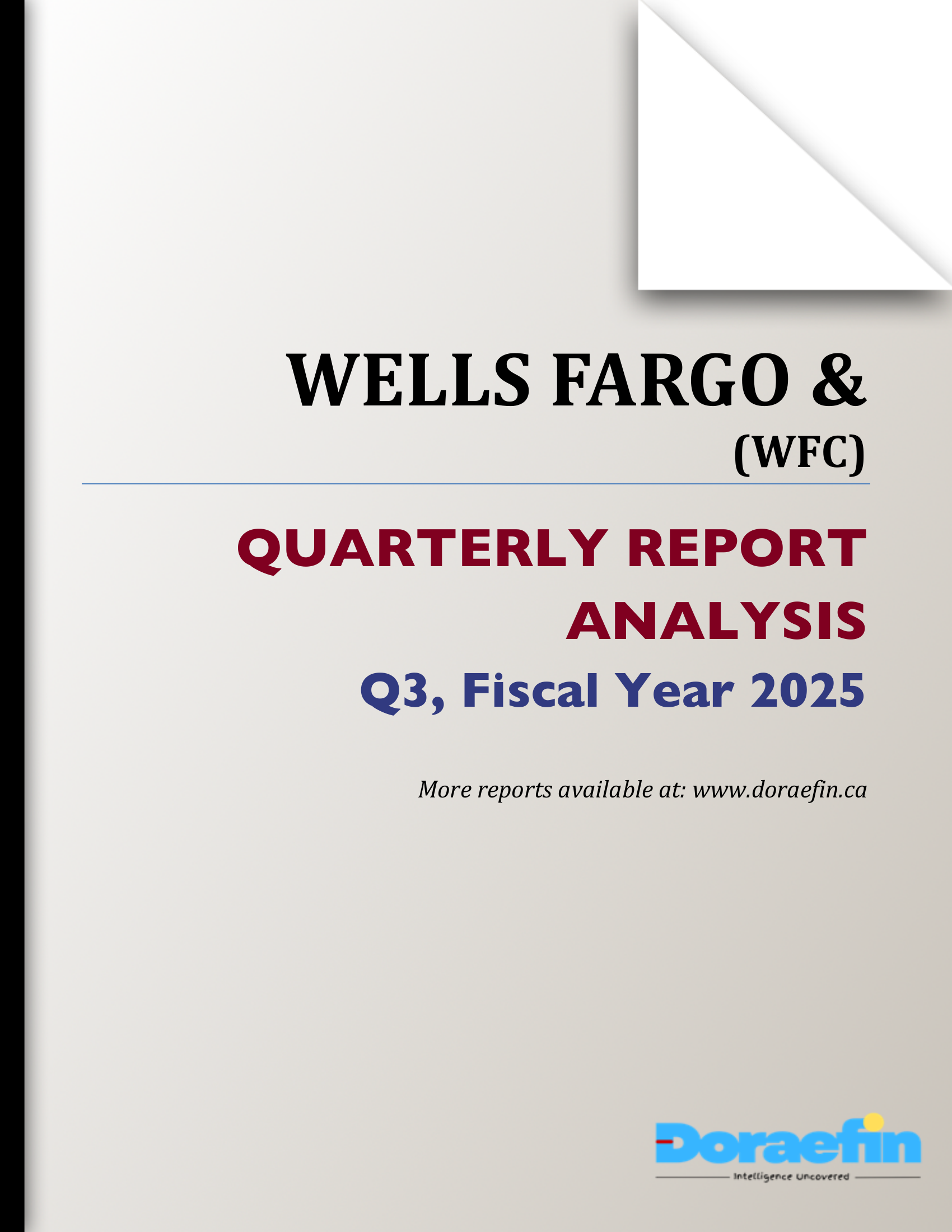 WELLS FARGO &, Quarterly analysis, Q3FY2025