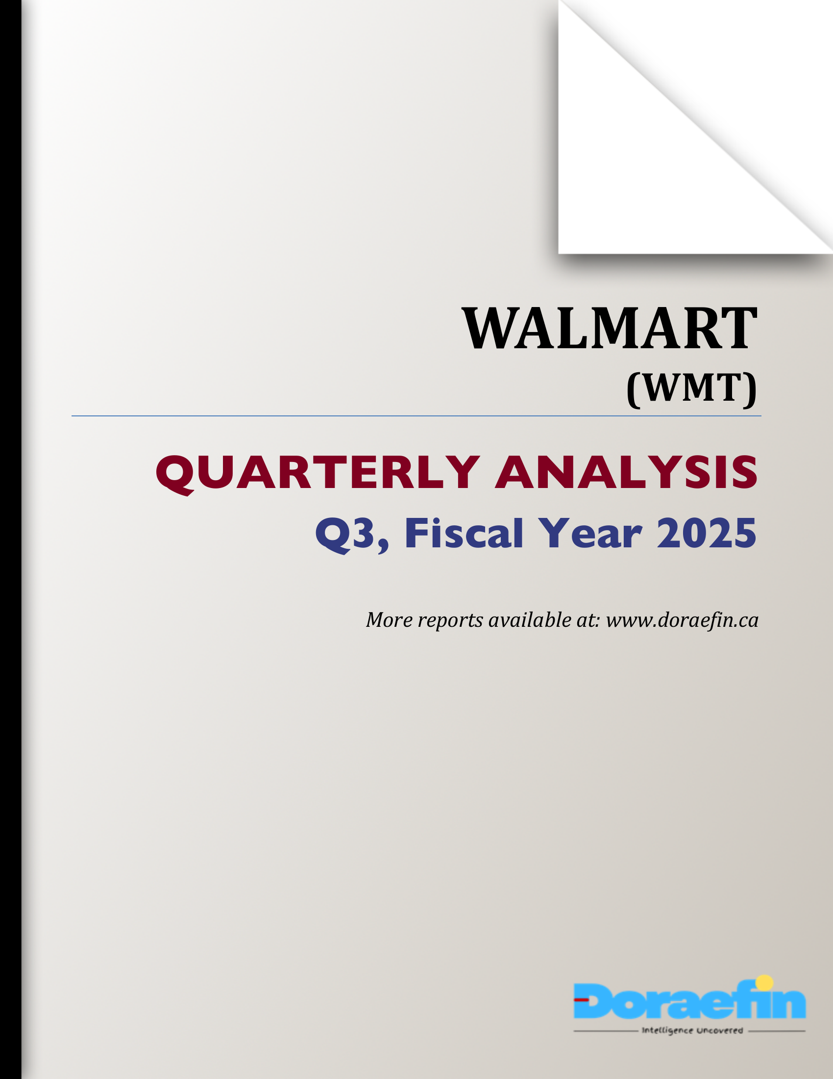 Walmart, Quarterly analysis, Q3FY2025